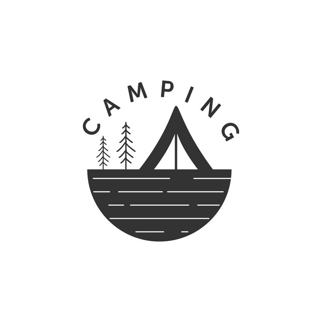 Camping-silhouette-logo-vektor-illustration-template-design