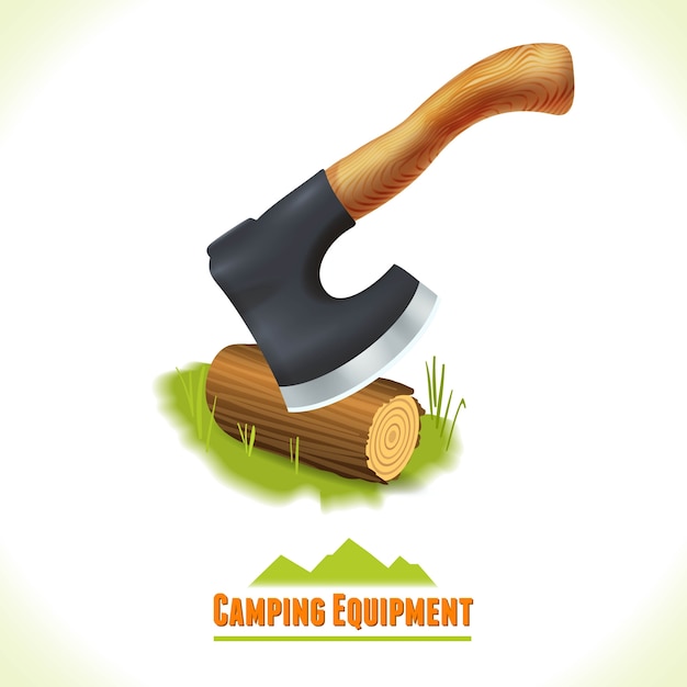 Camping symbol axt