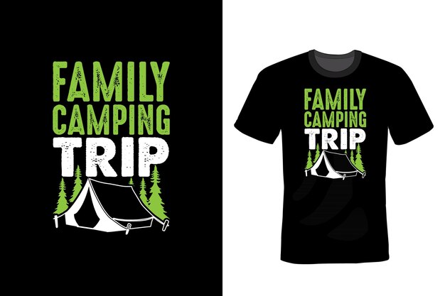 Vektor camping t-shirt design typografie vintage