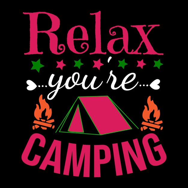 Camping-t-shirt-design-vactor-datei