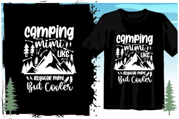 Camping-t-shirt-design-vektor. camping-vektor. berg-t-shirt-design