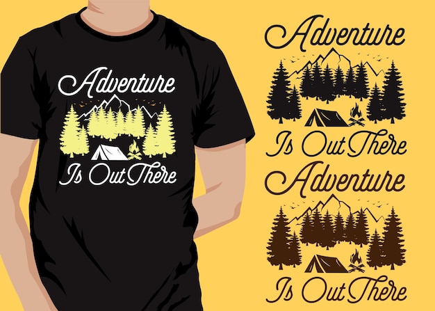 Vektor camping-t-shirt-design-vektor