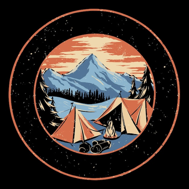 Camping-t-shirt-design