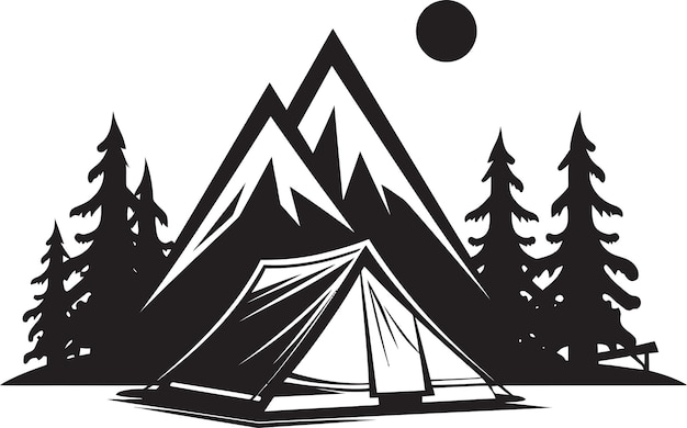 Vektor camping und waldbaden erfrischen sie sich in der natur, camping und nahrungssuche, wild lebende lebensmittel und medizinischer plan