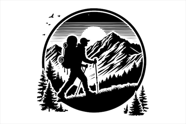 Camping-Vektor-Silhouette