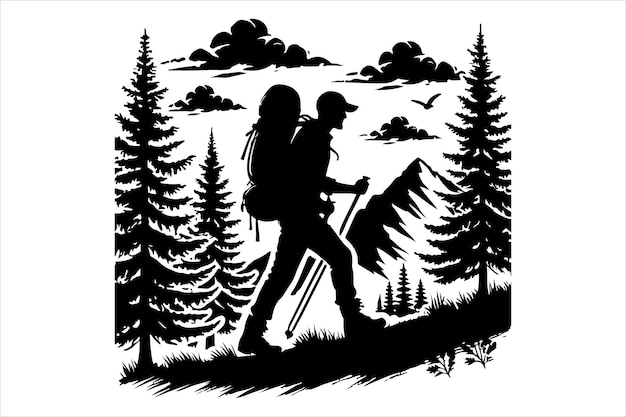 Camping-Vektor-Silhouette