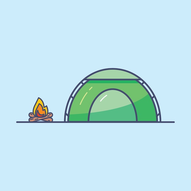 Vektor camping zelt illustration hintergrund