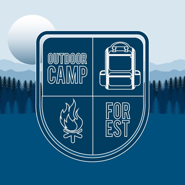 Campingausflug design