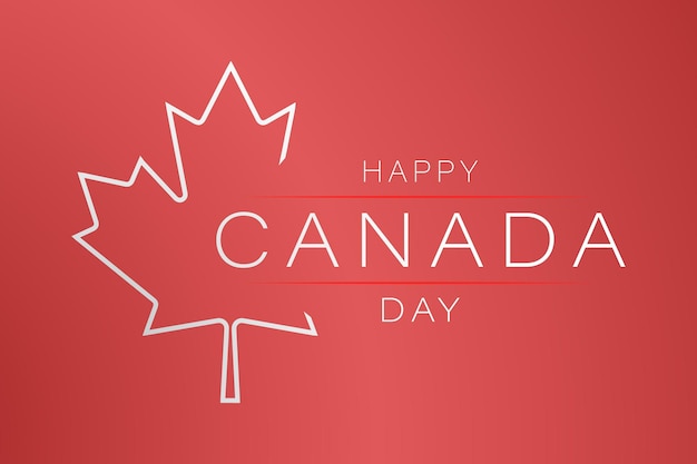 Canada day banner oder header-hintergrund 1. juli nationalfeiertag design rote und weiße konfetti einfache vektorillustration