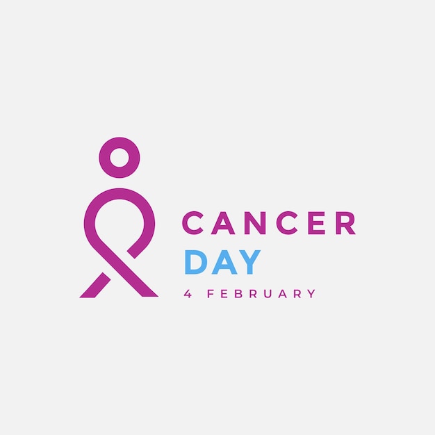 Cancer Day Logo Design Internationale medizinische Kampagne zum Weltkrebstag