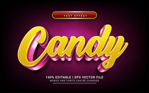 Candy 3d-stil texteffekt