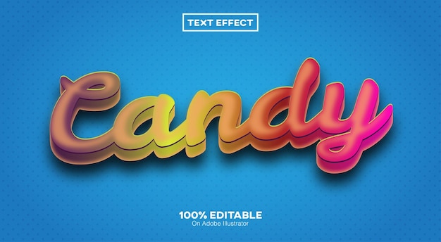 Vektor candy 3d-texteffekt