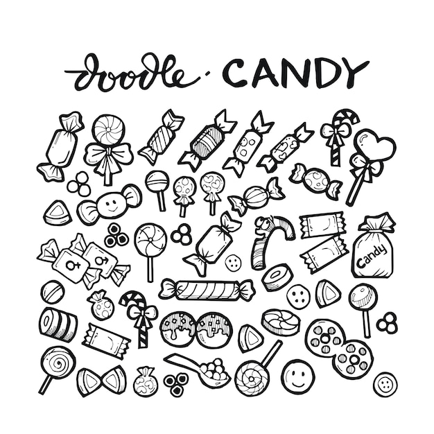Candy Doodle Hand gezeichnet