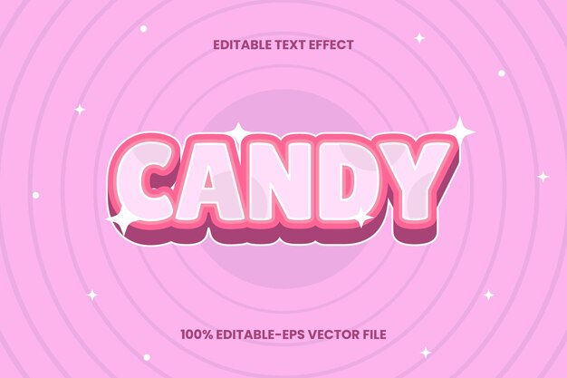 Candy editierbarer texteffekt