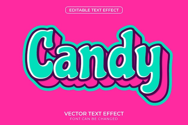 Candy editierbarer texteffekt