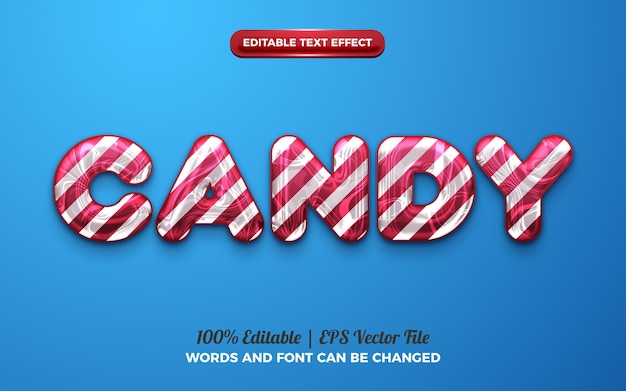 Candy marmor 3d flüssiger bearbeitbarer texteffekt