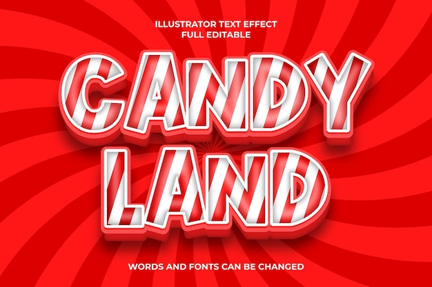 Candy text effekt bearbeitbar