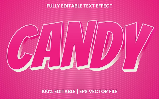 Candy texteffekt editierbarer vektor