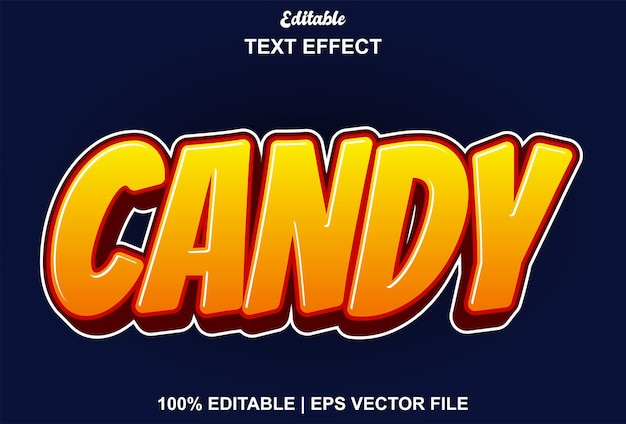 Candy-texteffekt mit 3d-stil