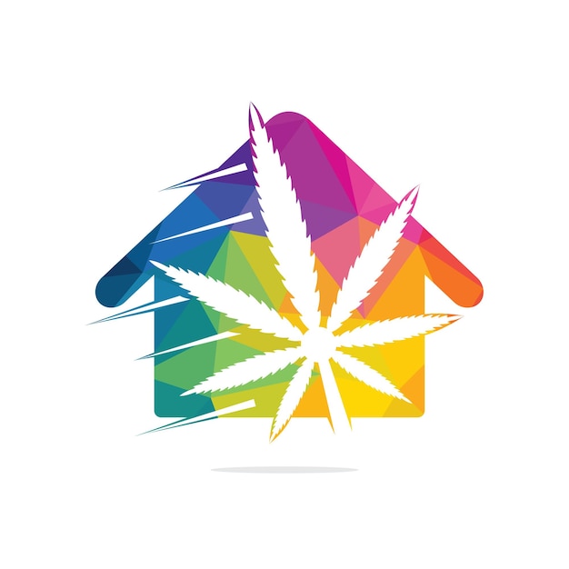 Cannabis-Haus-Vektor-Logo-Design