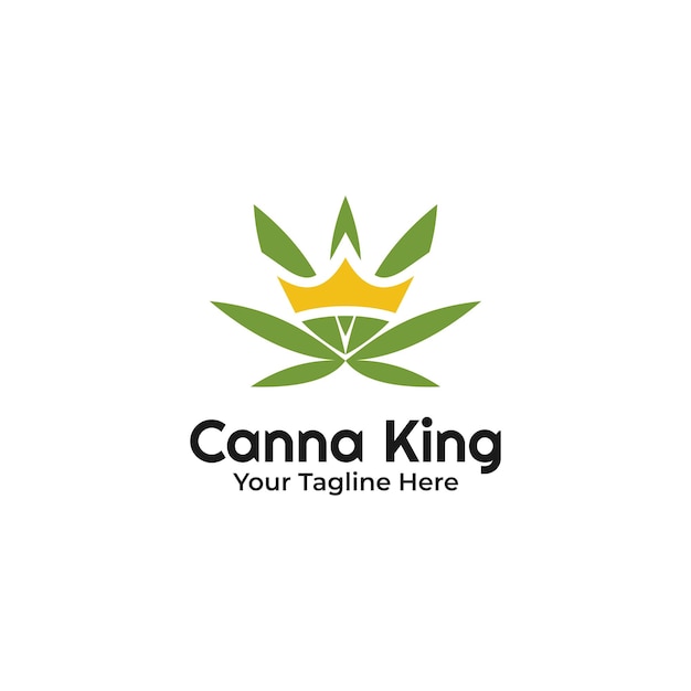 Cannabis-könig-logo-kronenblatt-cannabis-design-inspiration