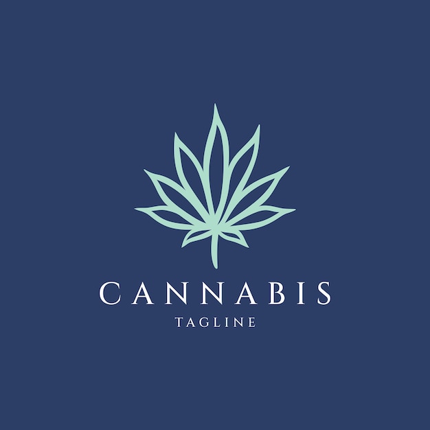 Cannabis-Logo-Design-Ikonenvektor