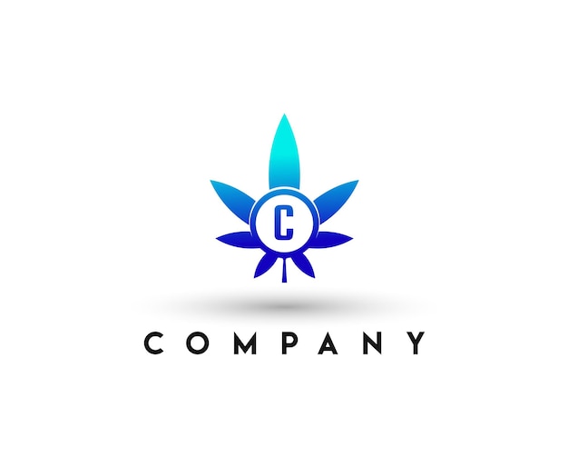 Cannabis-logo gesundheit medizinischer cannabis-vektor