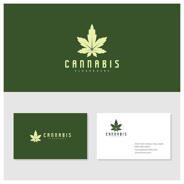 Cannabis-logo-vektorvorlage kreative cannabis-logo-designkonzepte