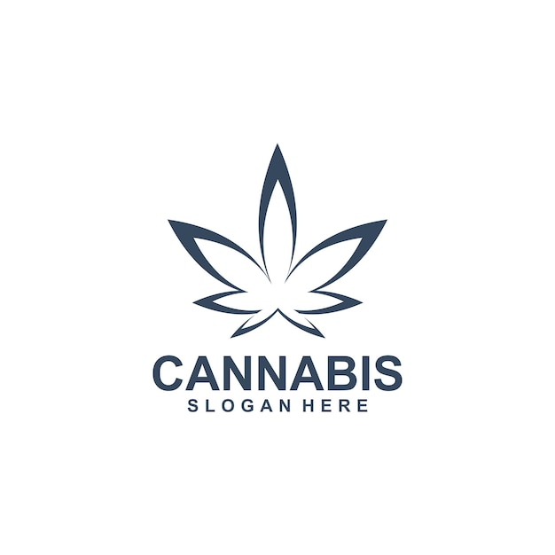 Cannabis-Logo-Vorlage Design-Vektor-Symbol-Illustration
