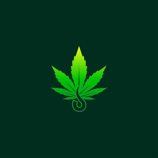 Vektor cannabis-s-logo