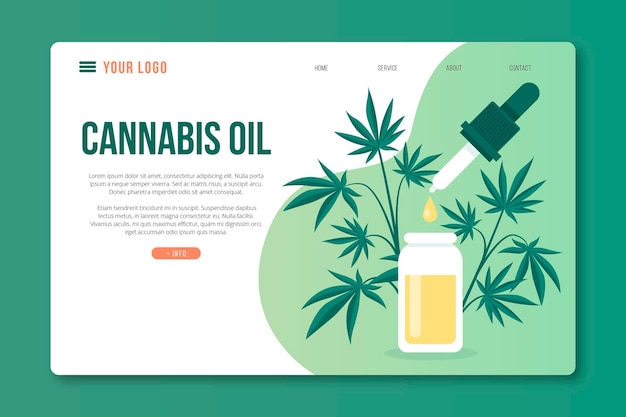 Vektor cannabisöl - landingpage