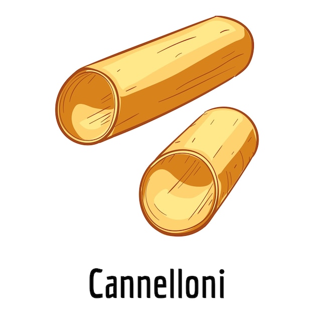 Vektor cannelloni-ikon cartoon von cannelloni vektor-ikonen für webdesign isoliert auf weißem hintergrund