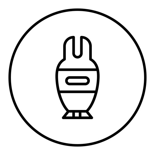 Vektor canopic jar-icon-vektorbild kann für ägypten verwendet werden