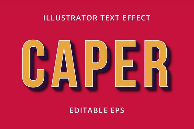 Caper editable text style-effekt