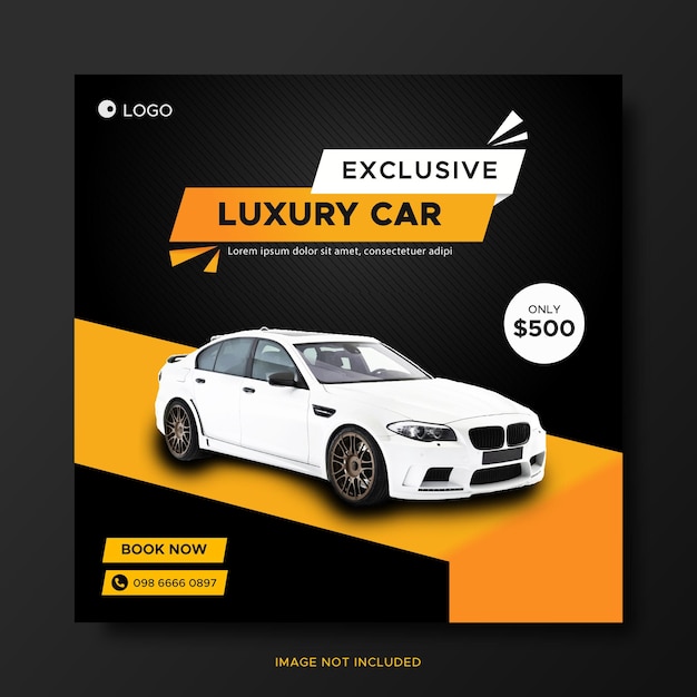 Car sale promotion social media cover banner vorlage