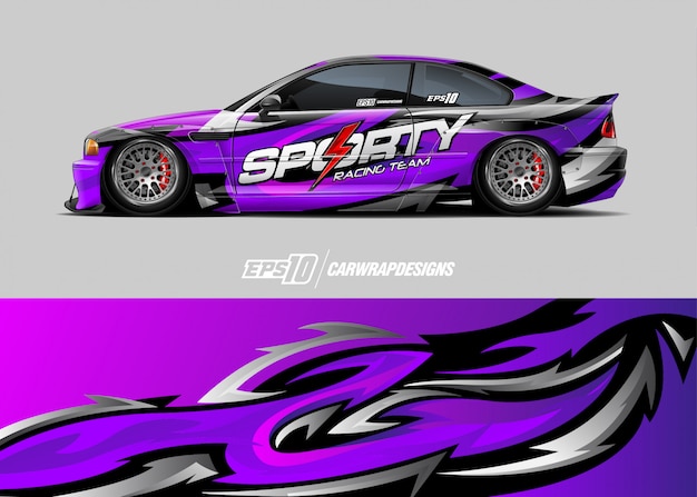 Car wrap aufkleber design