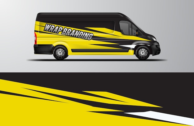 Car wrap design-vektor, firmenwagen, van wrap