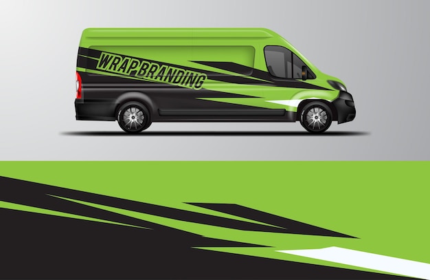 Car wrap design-vektor, firmenwagen, van wrap