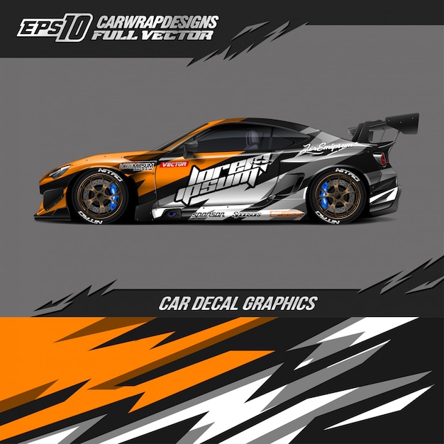 Car wrap designs für rennwagen