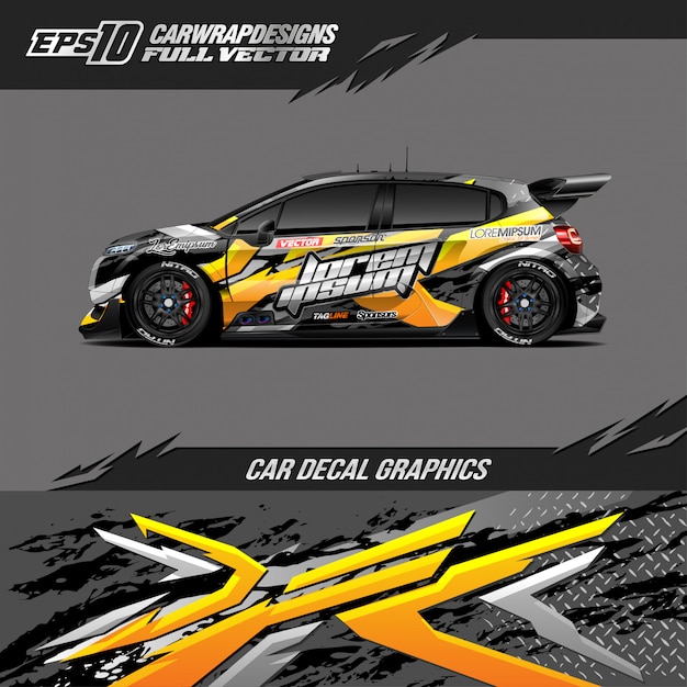 Car wrap designs für rennwagen