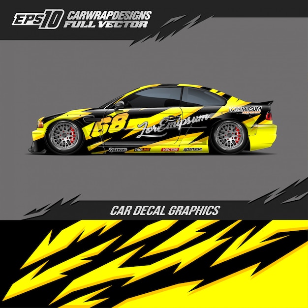 Car wrap designs für rennwagen