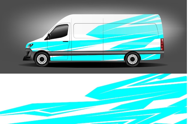 Car Wrap Van Design Vektorgrafik Hintergrunddesigns