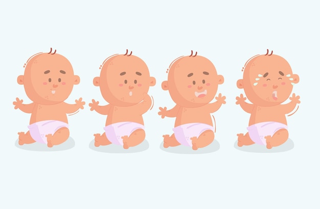 Cartoon baby kleinkind illustration