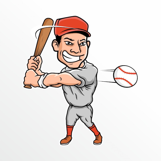 Cartoon baseball spieler vektor-illustration