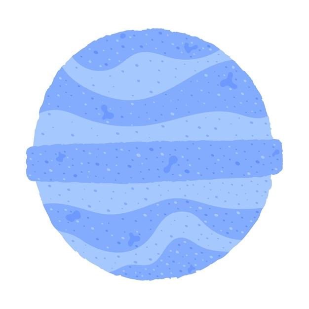 Vektor cartoon-blaue aroma-badbombe blaue badbombe vektor-illustration isoliert auf weißem hintergrund