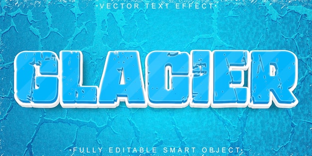 Vektor cartoon blue glacier vector vollständig bearbeitbares smart object text-effekt