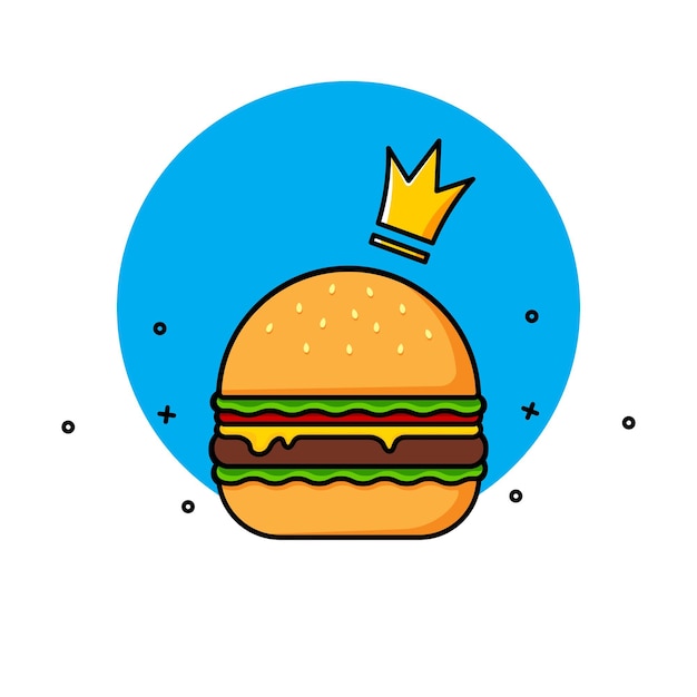 Cartoon-burger-illustration vektorbild