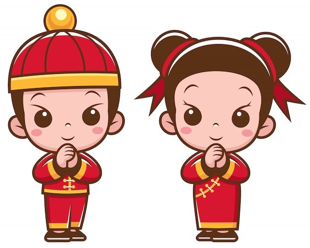 Cartoon chinesische kinder