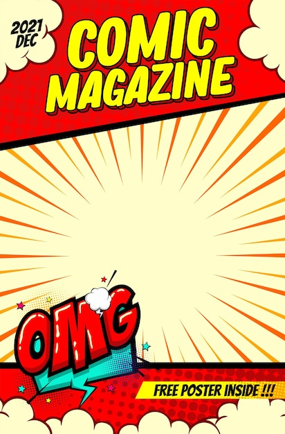 Cartoon comic-pop-art-magazin-cover