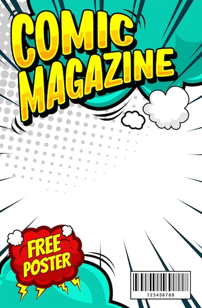 Cartoon comic-pop-art-magazin-cover